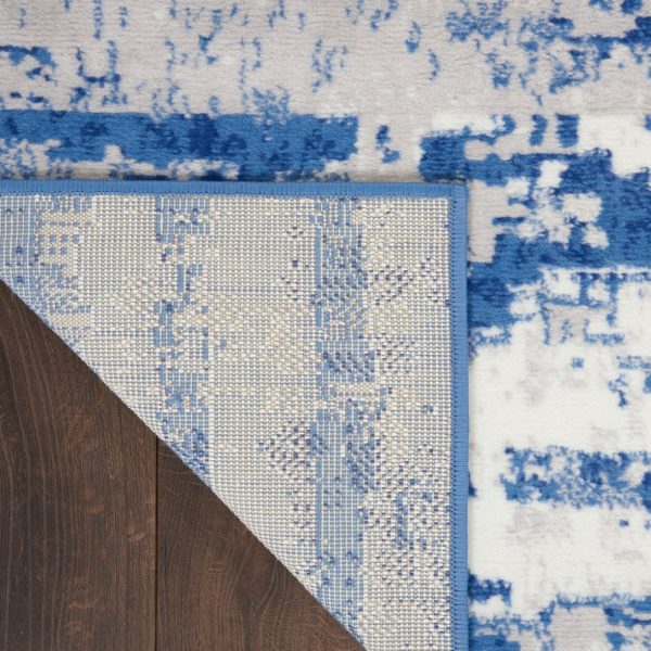 6?x 9?Ivory and Navy Oceanic Area Rug - Image 3