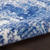 5?x 7?Blue and Ivory Abstract Splash Area Rug