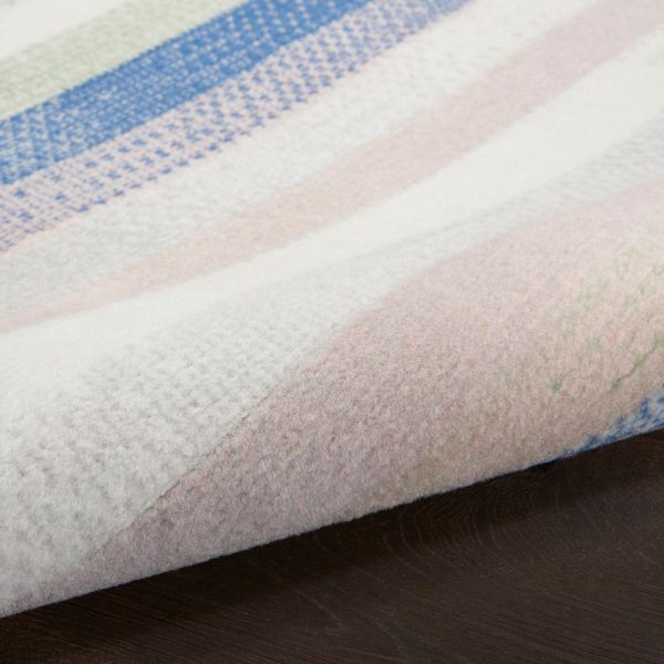 4?x 6?Ivory Halftone Stripe Area Rug - Image 5