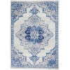 4?x 6?Ivory and Blue Medallion Area Rug