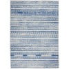 4?x 6?Ivory and Blue Distressed Area Rug