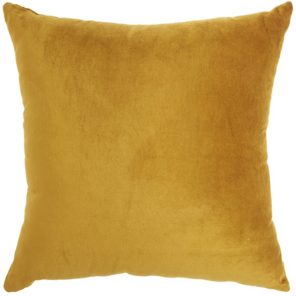 Mustard and Silver Throw Pillow - Image 2