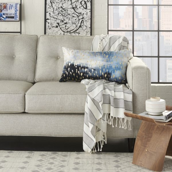 Blue Abstract Lumbar Pillow - Image 3
