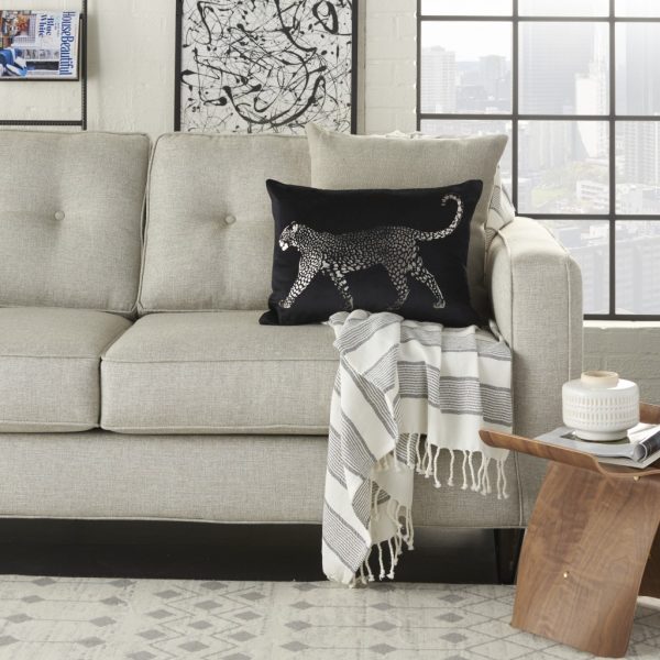 Black Leopard Lumbar Pillow - Image 3