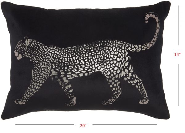 Black Leopard Lumbar Pillow - Image 5