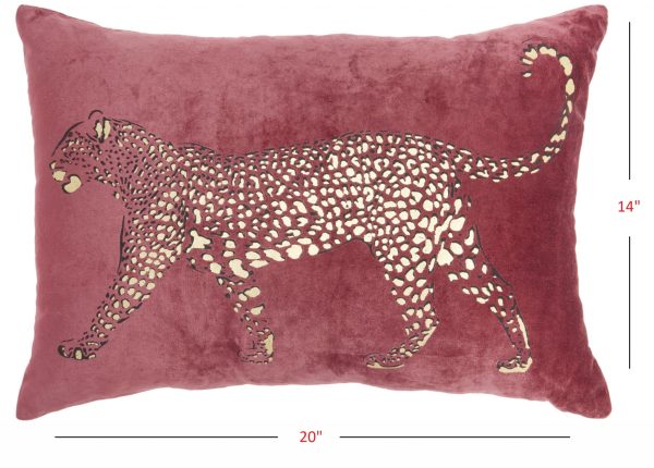 Pink Leopard Lumbar Pillow - Image 5