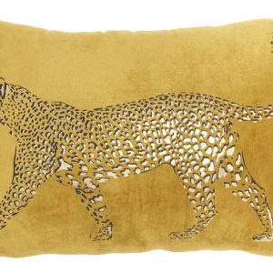 Bold Golden Leopard Lumbar Pillow
