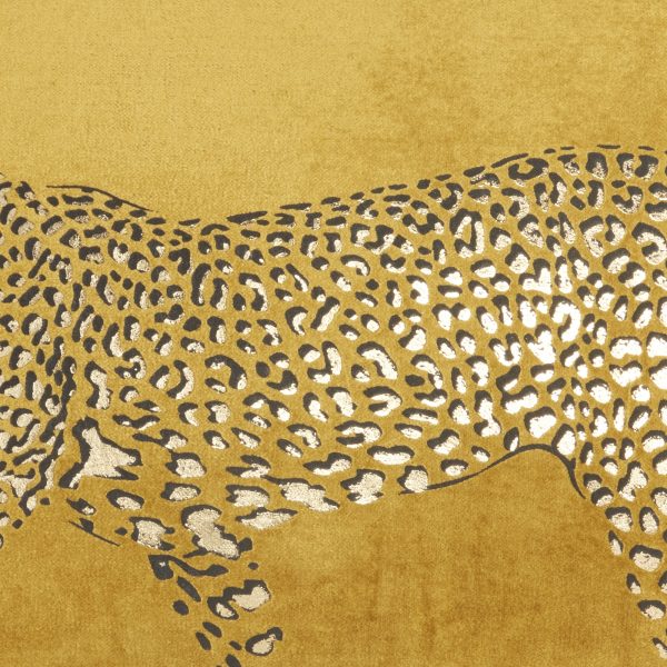 Bold Golden Leopard Lumbar Pillow - Image 4