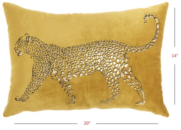 Bold Golden Leopard Lumbar Pillow - Image 5