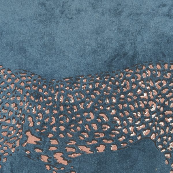 Bold Teal Leopard Lumbar Pillow - Image 4