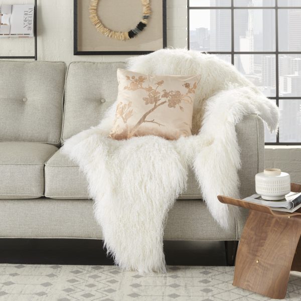 Pink Accent Throw Pillow with Rose Gold Floral Design - Image 3