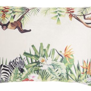 Multicolor Jungle Art Lumbar Pillow