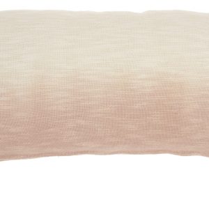 Pink Ombre Tasseled Lumbar Pillow