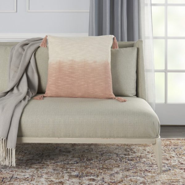 Pink Ombre Tasseled Throw Pillow - Image 3