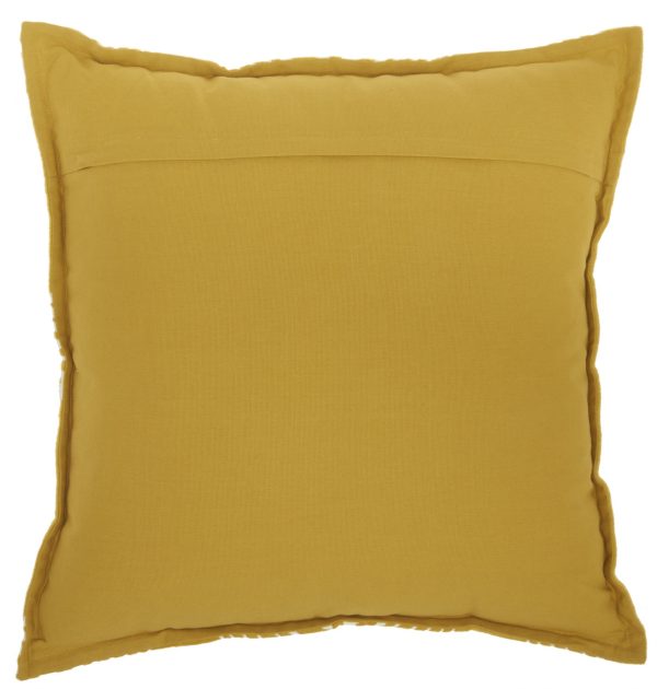Yellow and Ivory Scales Pattern Throw Pillow - Image 2