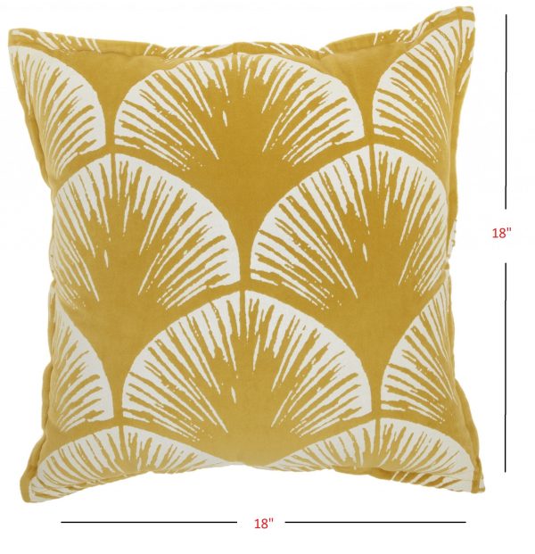 Yellow and Ivory Scales Pattern Throw Pillow - Image 5