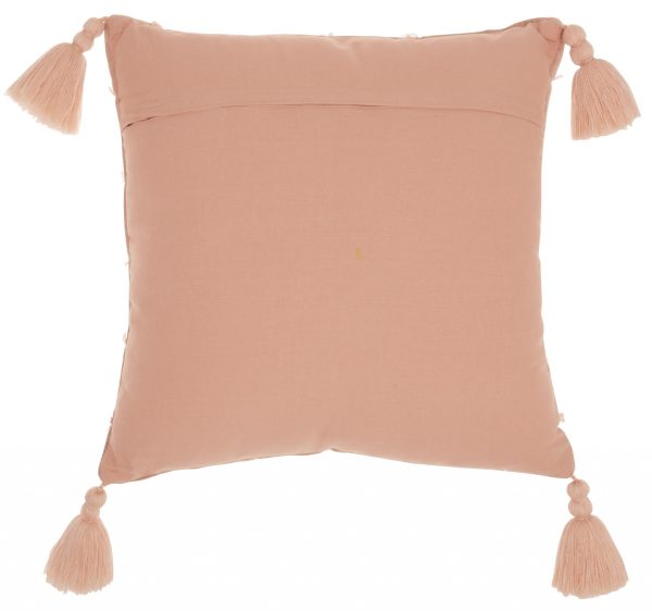 Pink Thread Detailed Throw Pillow - Image 2