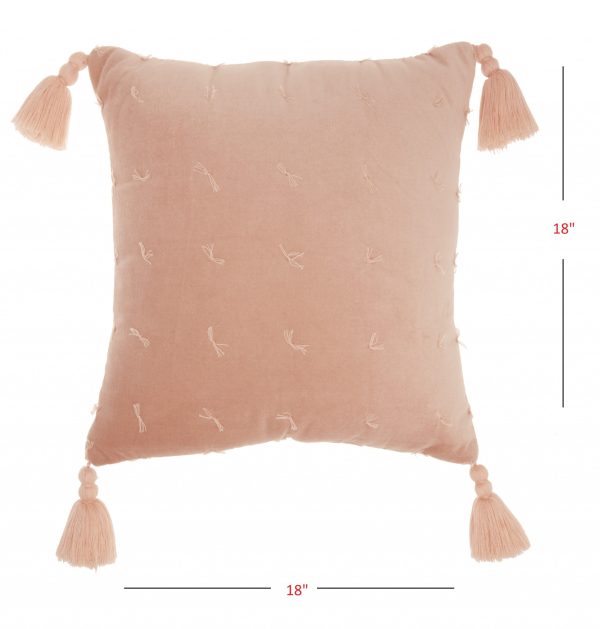 Pink Thread Detailed Throw Pillow - Image 5
