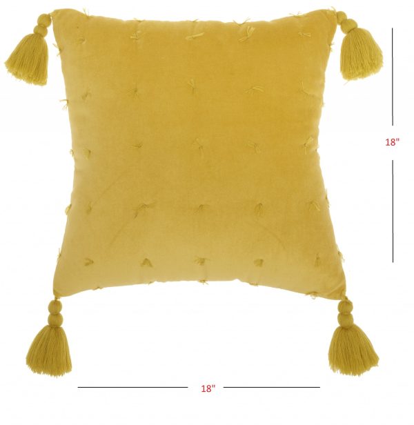 Yellow Thread Detailed Throw Pillow - Image 5