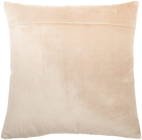 Glam Blush Pink and Gold Beaded Accent Throw Pillow - Image 2