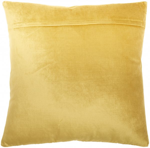 Glam Gold and Gold Accent Throw Pillow with Beaded Details - Image 2