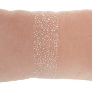 Pink Lumbar Pillow with Center Pattern
