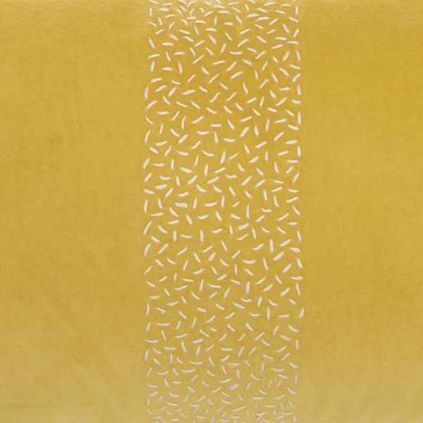 Yellow Lumbar Pillow with Center Pattern - Image 4