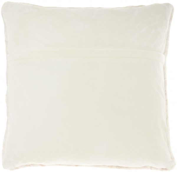 Cream Marble Patterned Throw Pillow - Image 2