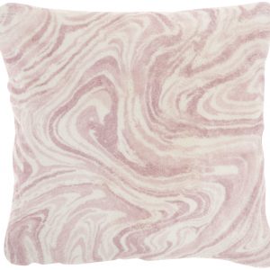 Pink Marbled Patterned Throw Pillow