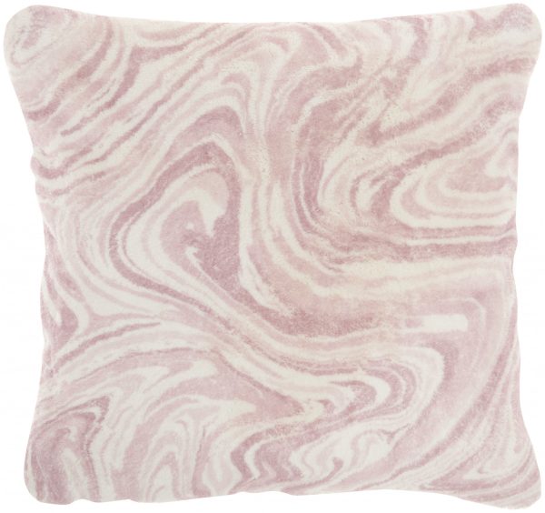 Pink Marbled Patterned Throw Pillow