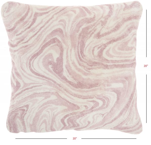 Pink Marbled Patterned Throw Pillow - Image 5