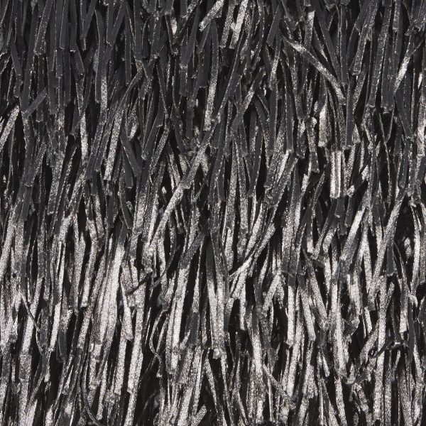 Unique Pewter Grey Shag Accent Pillow - Image 4