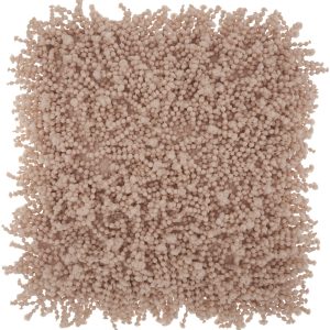 20" Pale PInk Shaggy Beads Square Throw Pillow