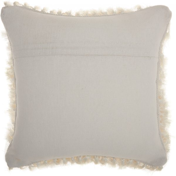 Soft White Shag Accent Pillow - Image 2