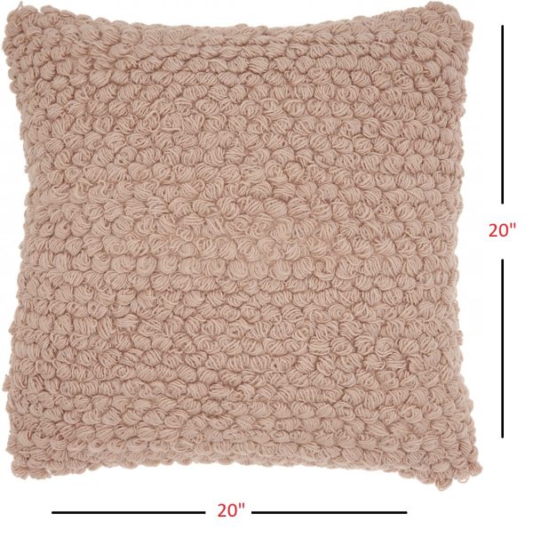 Pink Knotted Detail Throw Pillow - Image 5