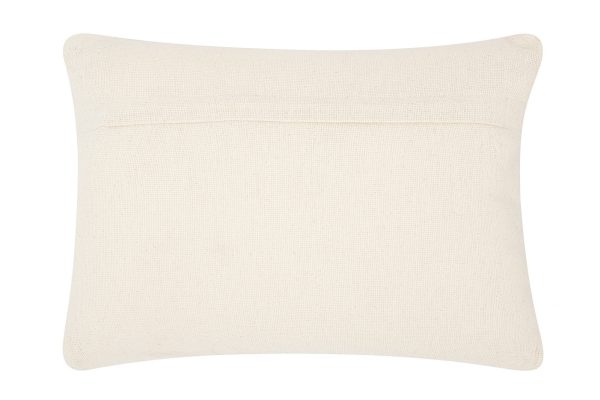 Off White Knotted Detail Lumbar Pillow - Image 2
