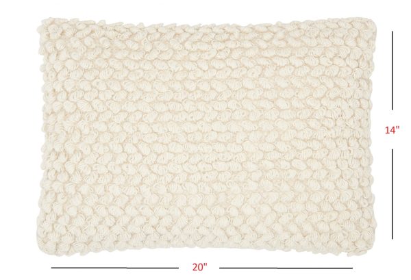 Off White Knotted Detail Lumbar Pillow - Image 5
