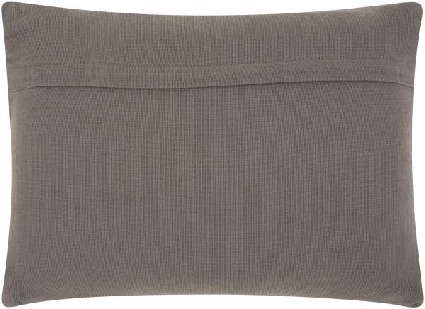Dark Gray Knotted Detail Lumbar Pillow - Image 2