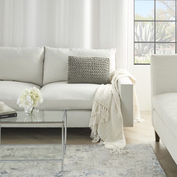 Dark Gray Knotted Detail Lumbar Pillow - Image 3