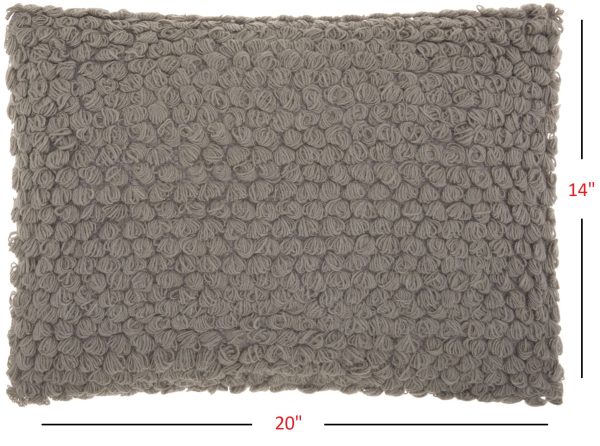 Dark Gray Knotted Detail Lumbar Pillow - Image 5