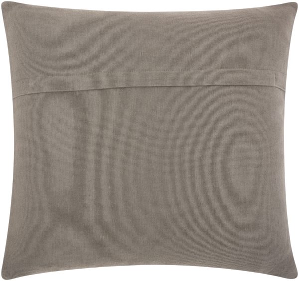 Curly Loops Light Gray Wool Cotton Blend Throw Pillow - Image 2