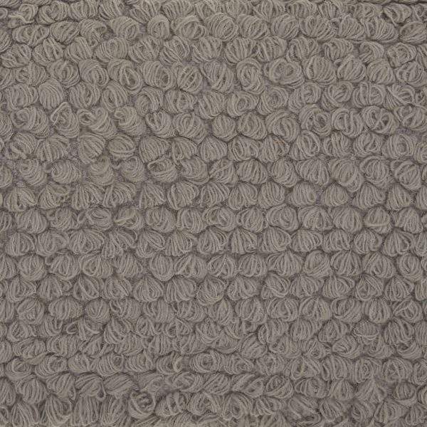 Curly Loops Light Gray Wool Cotton Blend Throw Pillow - Image 4