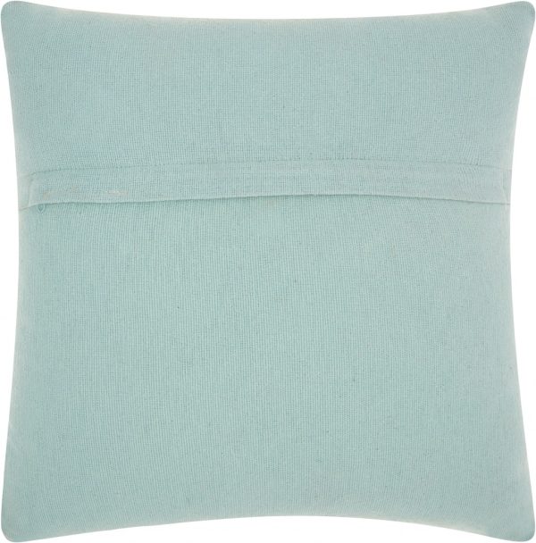 Boho Pale Green Textural Chevron Throw Pillow - Image 2