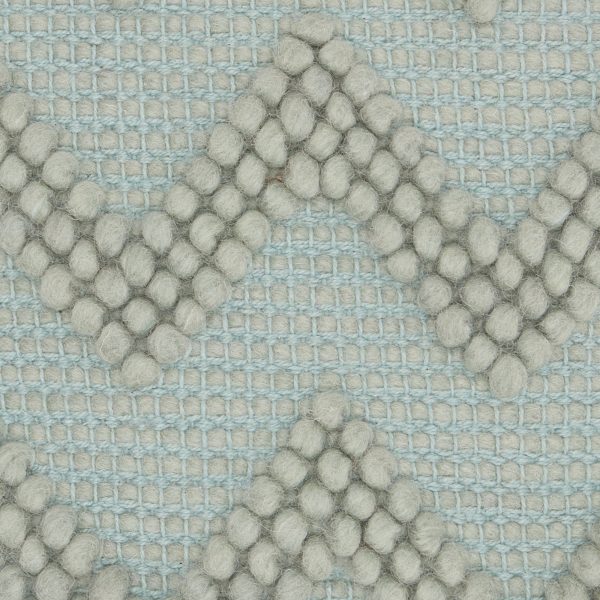Boho Pale Green Textural Chevron Throw Pillow - Image 4