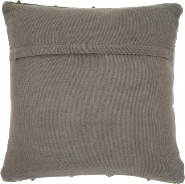 Dark Gray Chevron Detail Throw Pillow - Image 2