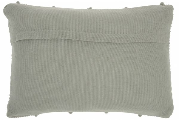Light Gray Chevron Detail Lumbar Pillow - Image 2