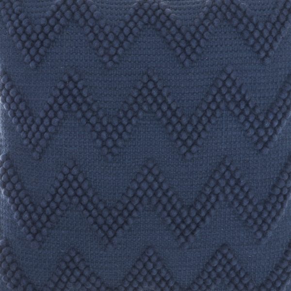 Dark Blue Chevron Detail Throw Pillow - Image 4