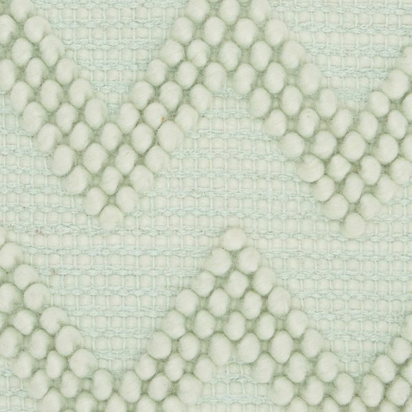 Boho Seafoam Green Textural Chevron Throw Pillow - Image 4