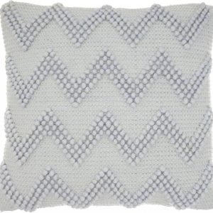 Pale Blue Chevron Detail Throw Pillow