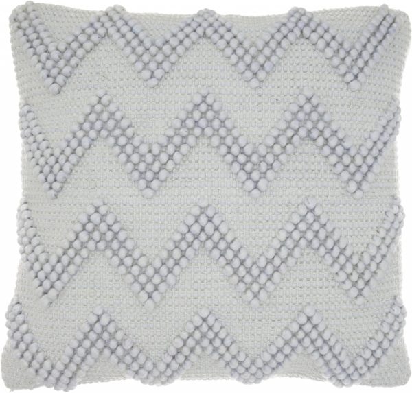 Pale Blue Chevron Detail Throw Pillow